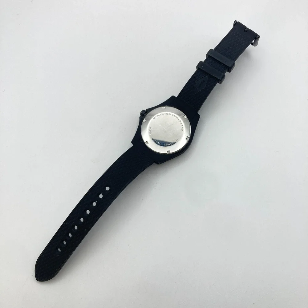 Fossil Poptastic Women's Watch 38mm Black Blue Day Date New Battery 8.25